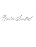 Handwritten You're Invited in Gray