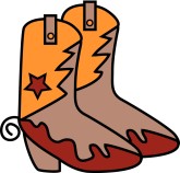 Kids Cowboy Boots Clipart