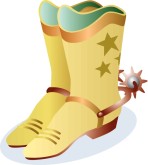 Leather Cowboy Boots Clipart