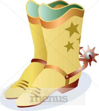 Leather Cowboy Boots Clipart