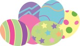 Colorful Easter Eggs Clipart