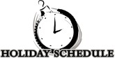 Holiday Schedule Clipart
