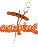 Camping with Hot Dog and Marshmallows