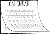Restaurant Calendar Clipart
