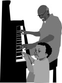 Family Piano Clipart