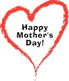 Happy Mother's Day! in Red Heart