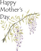Wisterias with Happy Mother's day