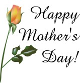 Happy Mother's Day with Orange Rose