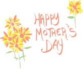 Cute Happy Mother's Day with Flowers