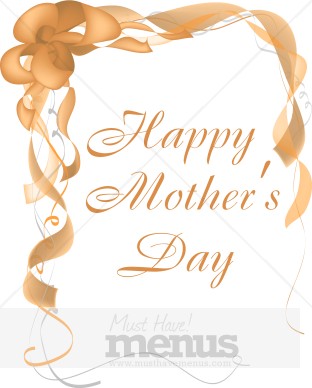 Happy Mother's Day Ribbon Menu