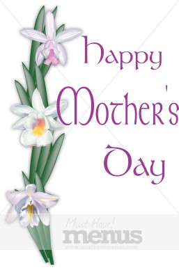 Orchids with Happy Mother's Day
