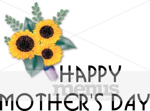 Sunflowers and happy mothers day  holiday clipart archive Sunflowers and happy mothers day  holiday clipart archive