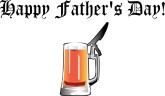 Happy Father's Day Calligraphy with Beer Mug