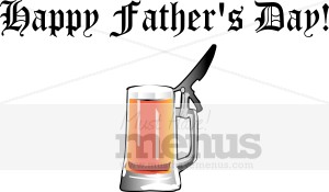Happy Father's Day Calligraphy with Beer Mug