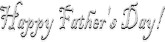 Handwritten Happy Father's Day with Shadow