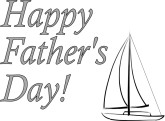 Sailboat Happy Father's Day Announcement