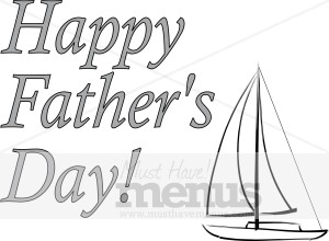 Sailboat Happy Father's Day Announcement