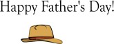 Happy Father's Day Text with Fedora