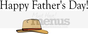 Happy Father's Day Text with Fedora