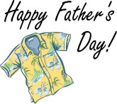 Happy Father's Day with Yellow Tropical Shirt