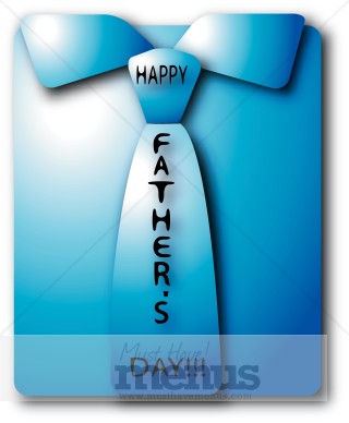 Blue Happy Father's Day Shirt and Tie