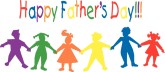 Colorful Children Happy Father's Day
