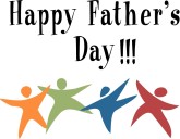 Happy Father's Day with Dancing Abstract People