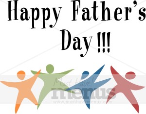 Happy Father's Day with Dancing Abstract People