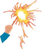 Sparklers Clipart