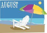 August Calendar Clipart