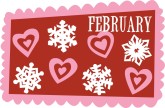 February Snowflakes and Hearts