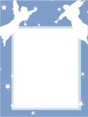 Christening Reception with Angel Cut Outs