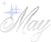 Silver Handwritten May with Stars