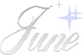 June Silver Handwritten Typography with Stars