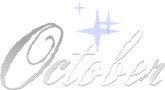October Silver Typography with Stars