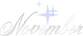 November Silver Script with Stars