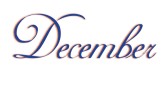 Purple Script December Menu Heading