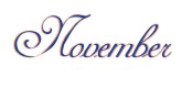 Purple Script November Menu Heading