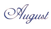 Purple Script August Menu Heading