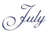 Purple Script July Menu Heading