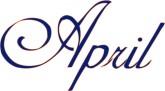 Purple Script April Menu Heading
