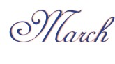 Purple Script March Menu Heading