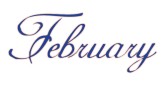 Purple Script February Menu Heading