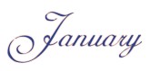 Purple Script January Menu Heading