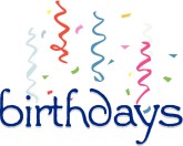 Birthdays with confetti