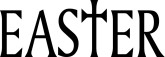 Easter Cross Typography