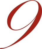 Red Menu Pricing Numeral 9