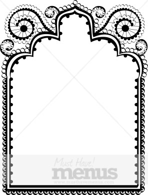 Ornate Middle Eastern Frame | Menu Borders