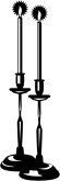 Antique Candlesticks Clipart