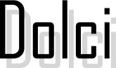 Dolci Text with Gray Shadow